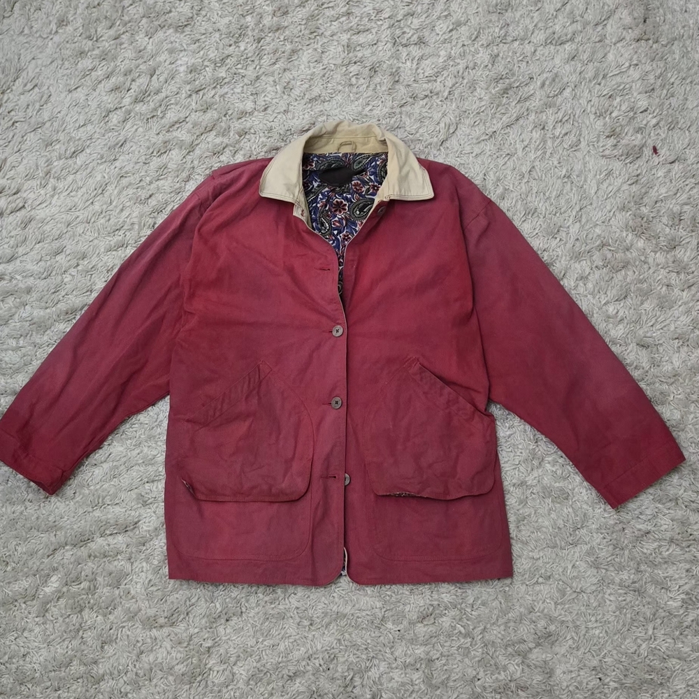 VTG 90s Woolrich Pink Barn Field Coat XL